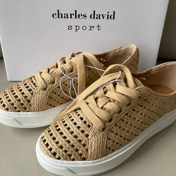 Woven textile raffia sneakers - Picture 2 of 6